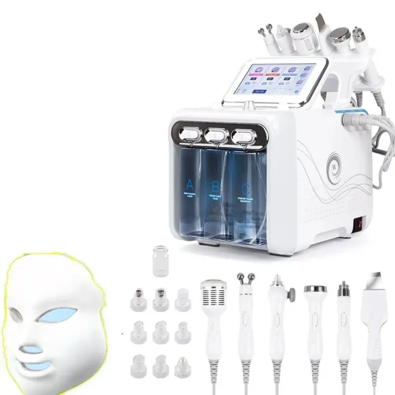 Multifunctionele schoonheidsapparatuur 7 in 1 Silk Peel Dermabrasion Led Mask Peel Spa Machine met automatisch beveiligingssysteem