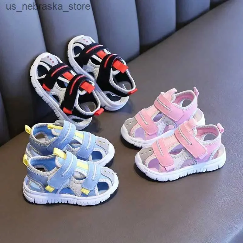 Slipper Summer Baby Sandals, подходящие для девочек, мальчики мягкие подошвы, детские туфли, модная пляж пляж Q2404091