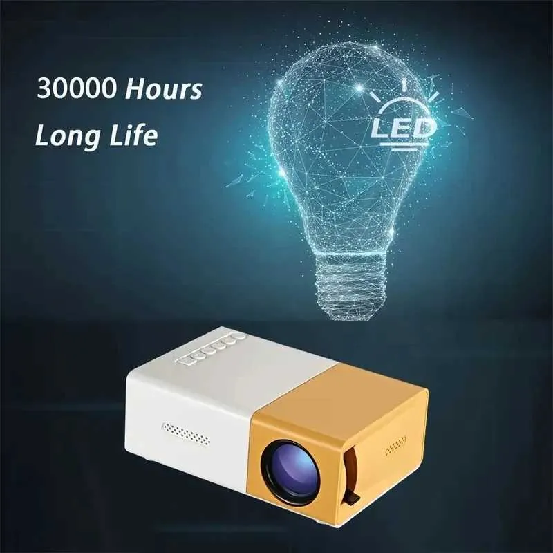 Projectors YG300 mobile projector HD small bedroom portable small home theater can be connected to a mobile phone J0509