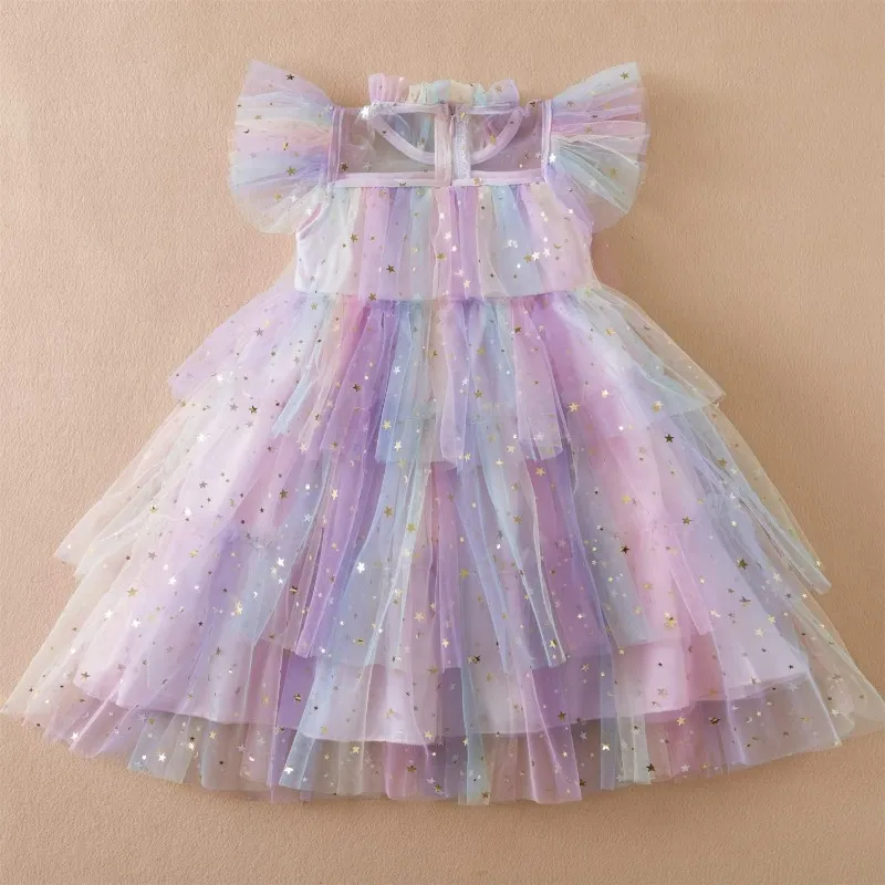 Nnjxd kleines Mädchen Kleid Tulle Rüschen Blume Mädchen Hochzeitsfeierkleider