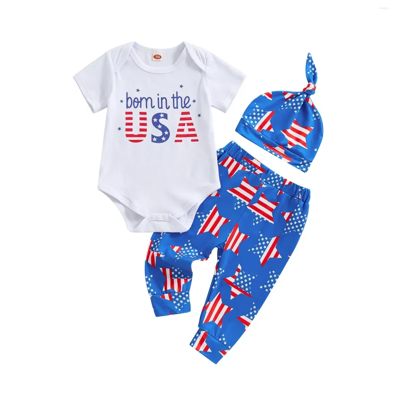 Vêtements Ensembles d'été Indépendance Jour de bébé Baby Boys Tenues