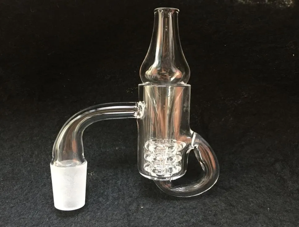 Diamond knot Loop Recycler Banger dab Nail With Gear Insert Carb Cap Quartz Banger Nail 10mm 14mm Male Female for oil dab rig6361611