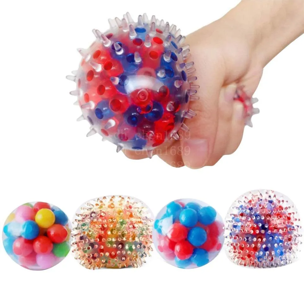 I Stock Squeeze Ball Toy Relieve Stress DNA Squish Stress Ball Colorful Beads New Fashion Hand Träningsverktyg för barn vuxna8005956