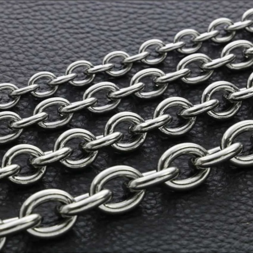 Ketens mode roestvrij staal dikke brede kruisketen grote o-keten voor mannen en vrouwen ketting sieraden hete uitverkoop D240509