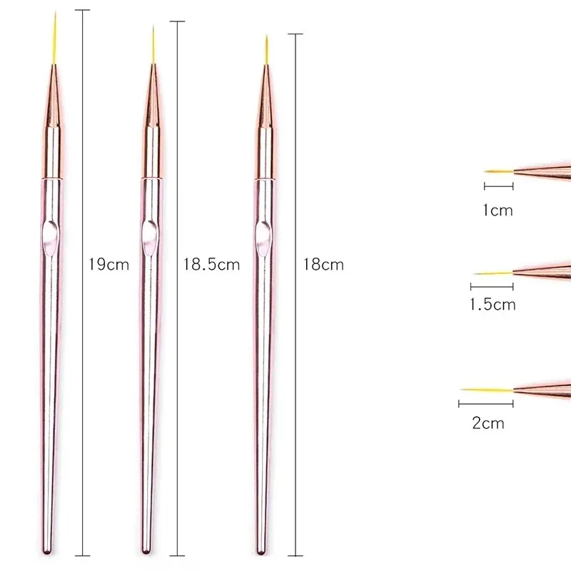 Nageltekeningpen roségouden elektroplerende staaf kleurtekening sericin mengpen