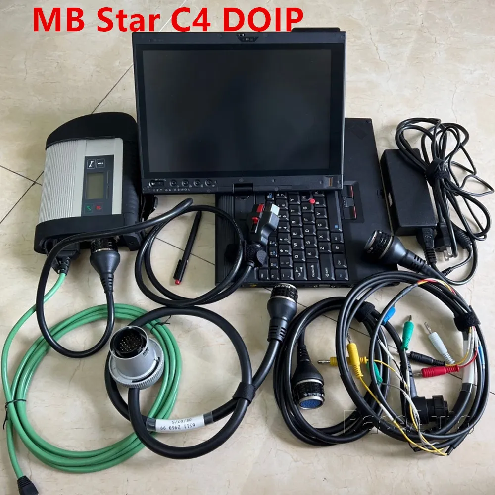 MB SD Connect C4 Star Diagnosis Tool Doip with WiFi 2023.09 Plus X220T I5 8G診断コントローラータブレットPC