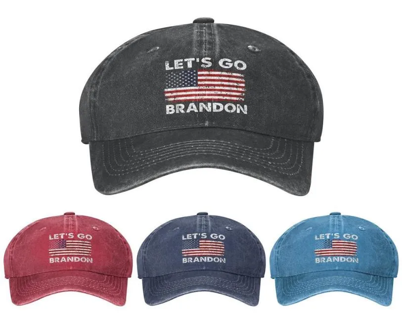 Vamos lá, Brandon FJB Hat Baseball Cap for Men Women Funny lavado jeans ajustável Chapéus vintage Fashion Casual Hat Fun Presente4943106