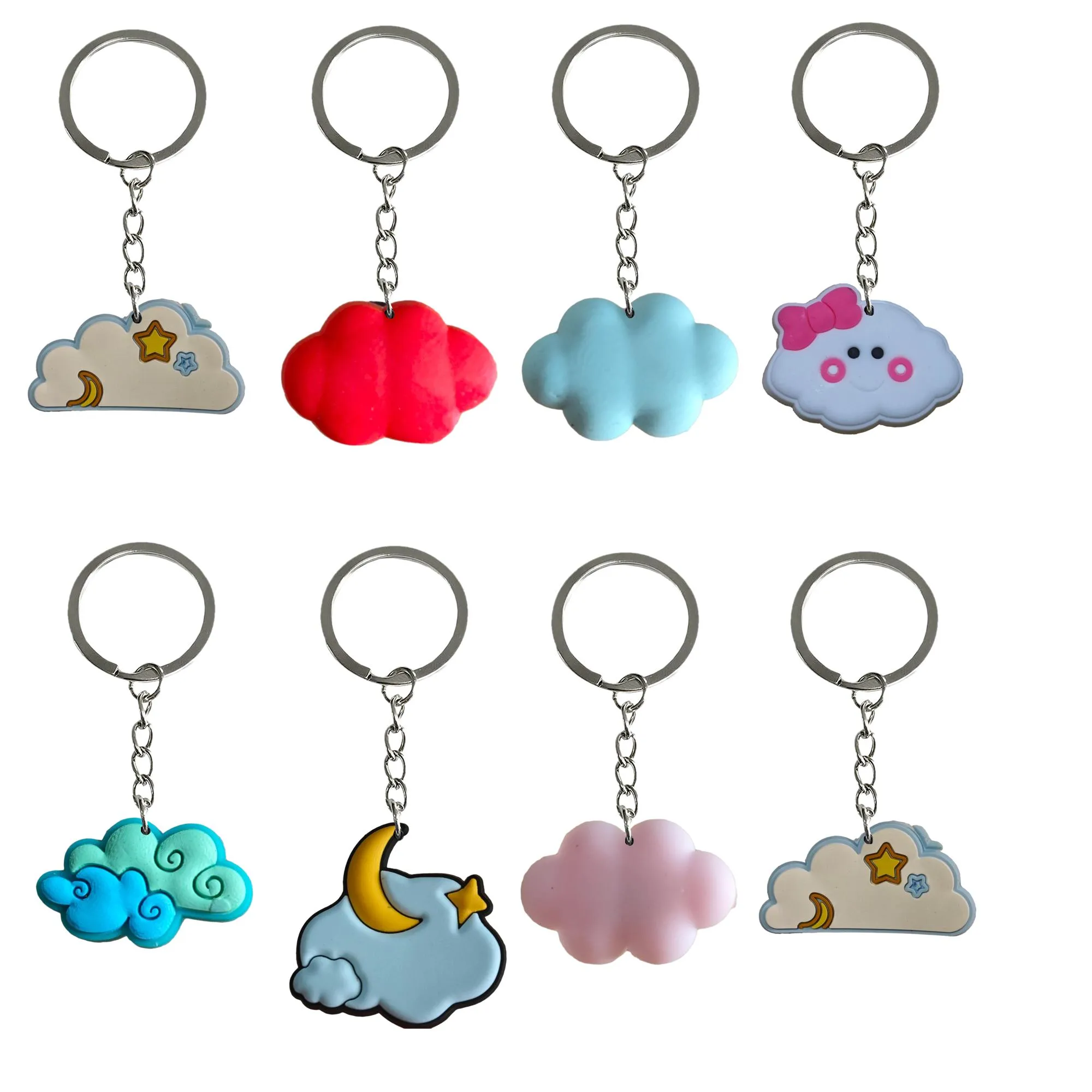 Hangers Cloud Keychain Car Tas Keyring Keychains feestartikelen voor jongens geschikte schooltas Backpack Key Chain Kid Boy Girl Gift Ring C OTJIU