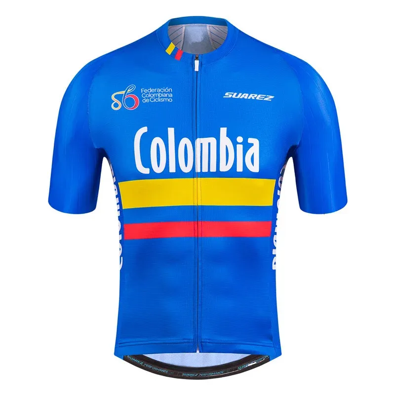 Colombia Suárez Ciclismo de verano Manga corta Mens Jerseys Ciclismo Ciclismo Camiseta Sport Wear Motocross Mountain Bike Clothing 240426