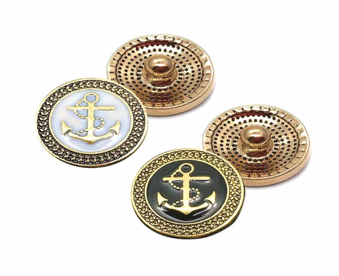 High quality w291 Anchor 18mm rhinestone metal snap button for Bracelet Necklace Jewelry For Women Fashion accessories1830333