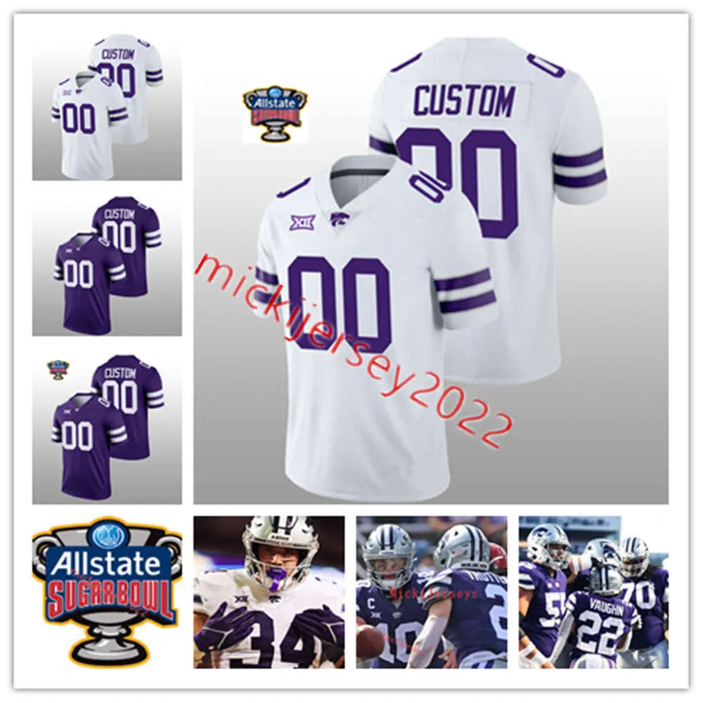 Avery Johnson Jordy Nelson Adrian Martinez Duke Shelley K-State Football Jersey Collin Klein Phillip Brooks Malik Knowles Kade Warner Kansas State Wildcats Jerseys