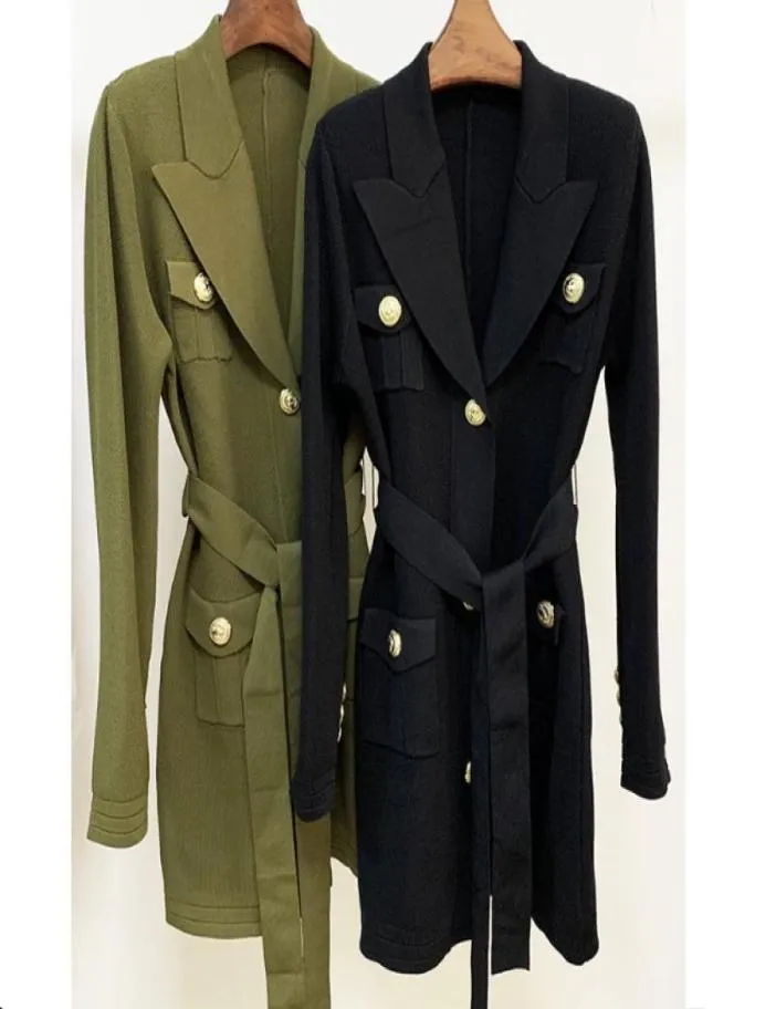 Design d'origine de qualité supérieure premium femmes039s de boucle en métal de boucle de boucle en métal à manteau long tricot à gilet de ceinture pardessue pardessue Blaz9730484