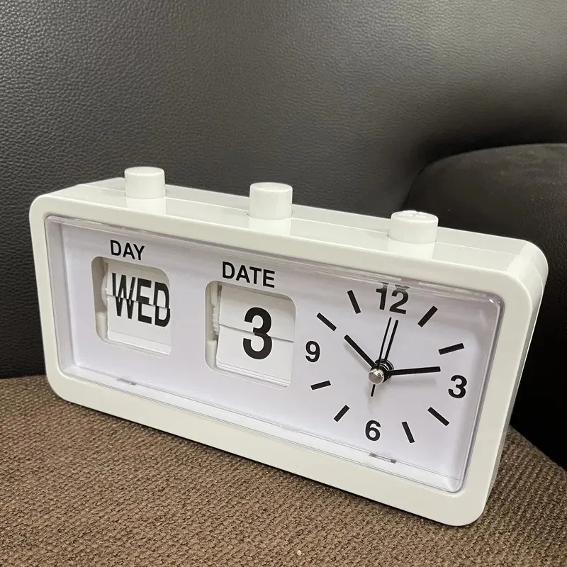 Reloj creativo de relojería mecánica reloj de escritorio mecánico de escritorio con reloj calendario decoración del hogar decoración vintage 2022