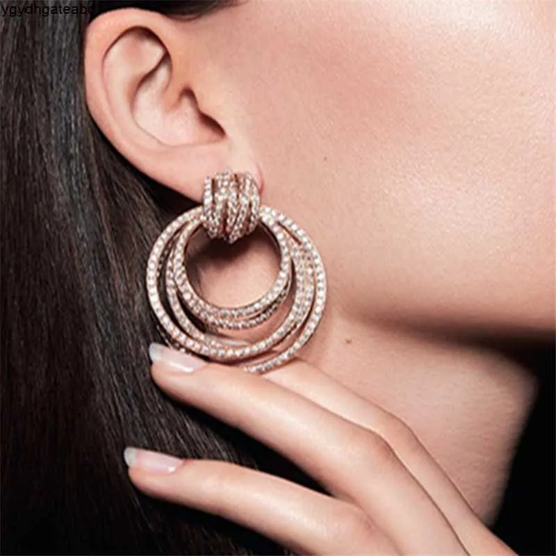 Bengle earring micro plave aaaaa zirkon sterling sier fijne feest bruiloft drop oorbellen voor vrouwen bruids sieraden geschenken mooi ckr6