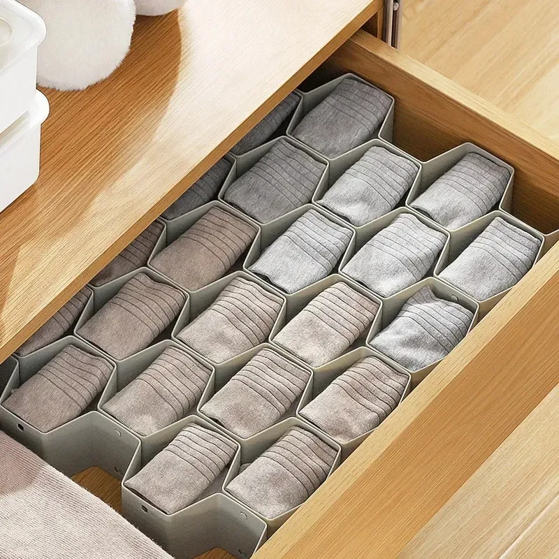 Comb Divider Rack Honeycomb Drawer Dividers Adjustable Closet Organizer Storage Boxes ...