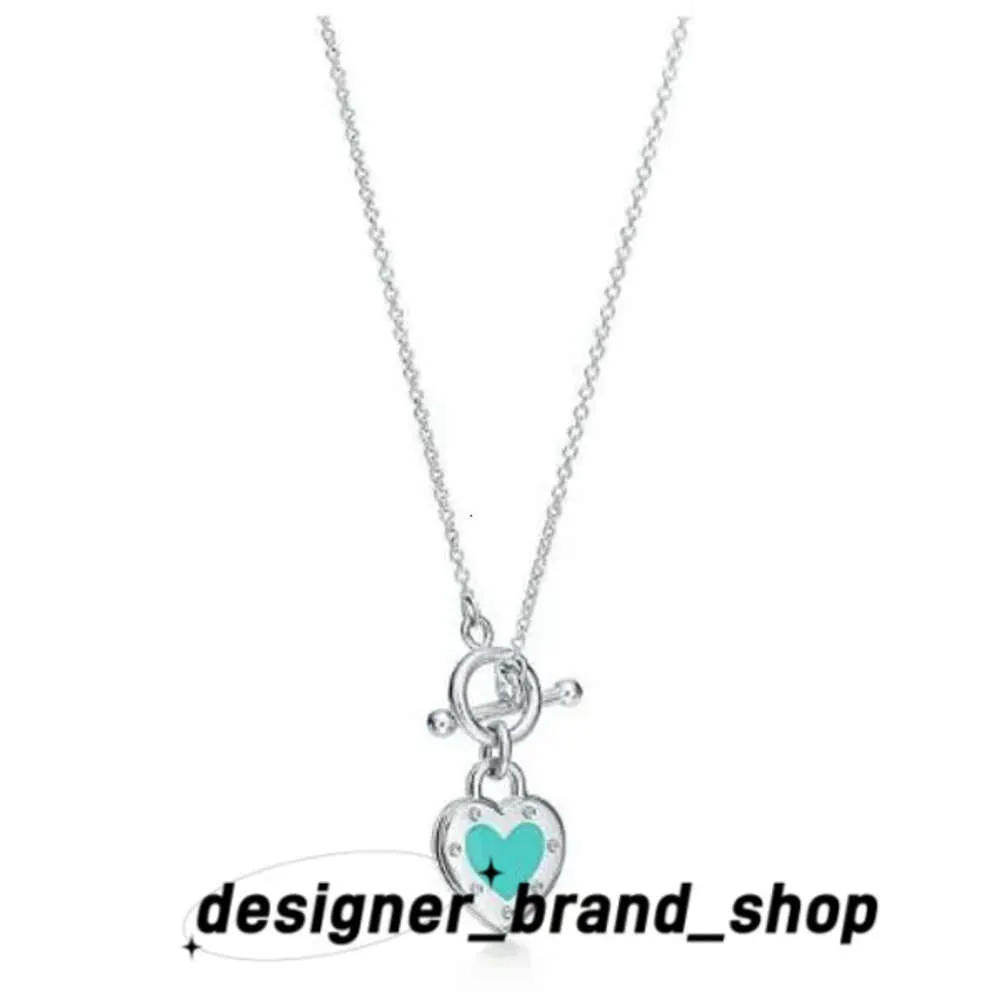 Designer Fashion Classic 925 Sterling Silver Necklace dubbele hart hanger Tiffancy ketting voor minnaar man vrouwen feest bruiloft sieraden hoge kwaliteit tiffanyco 249