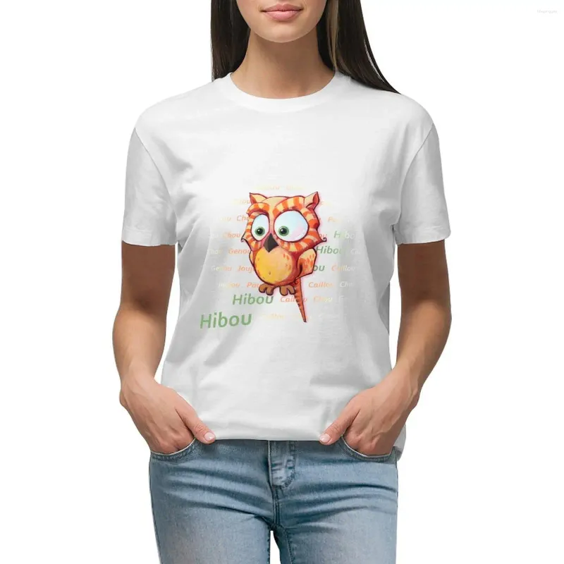 Kvinnors polos hibou chou genou t-shirt anime kläder grafik kort ärm tee sommar för kvinnor