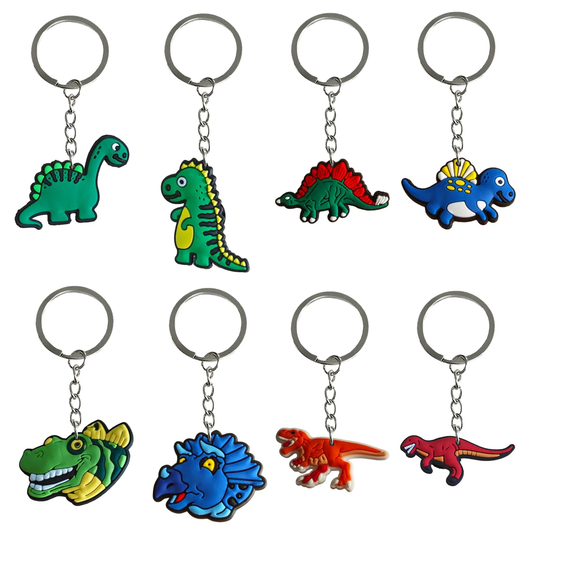 Altri accessori di moda Dinosauro Keycring for Men Keychains Kids Party Favors Adatto Bag Bage BOODIE SUP OTAF3