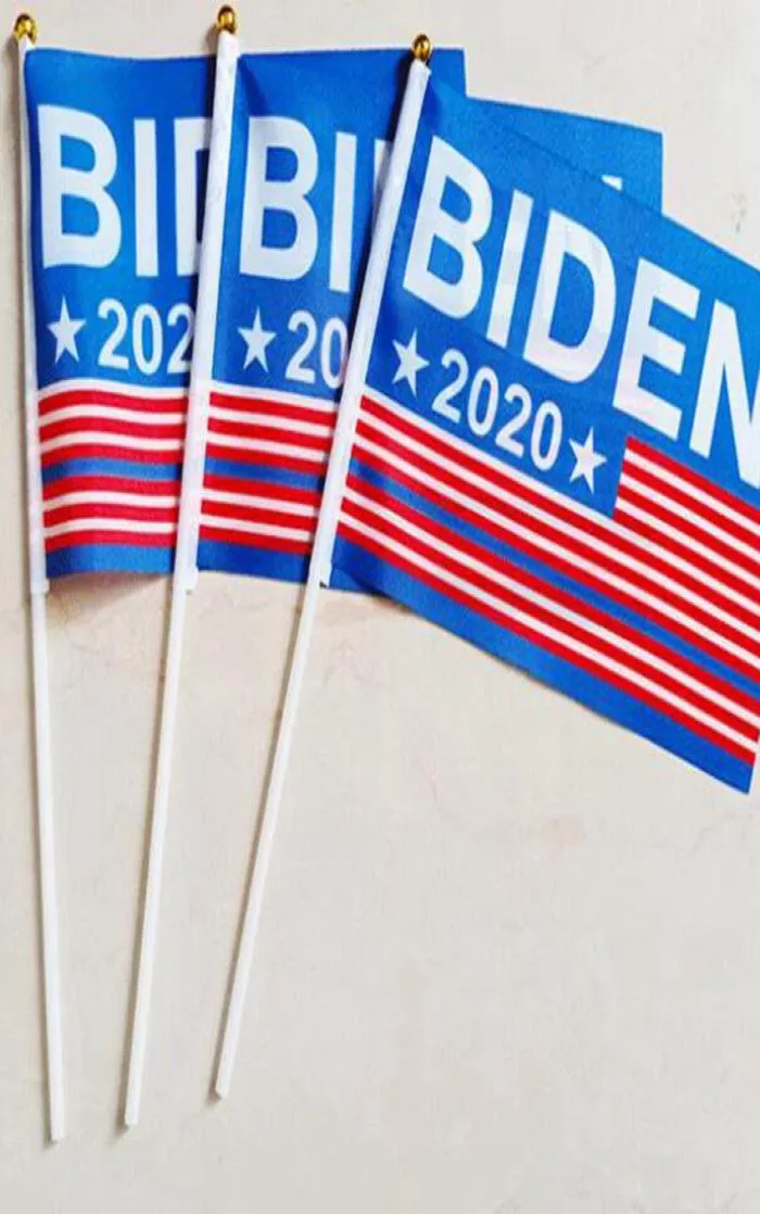 1421cm 1pcs Joe Biden banner for 2020 Election Hand Flag President Garden Flag Decoration Banner for Yard Lawn Garden Banner LJJK3992310