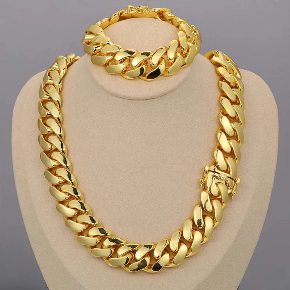 Mens gold plated cuban link chain discount