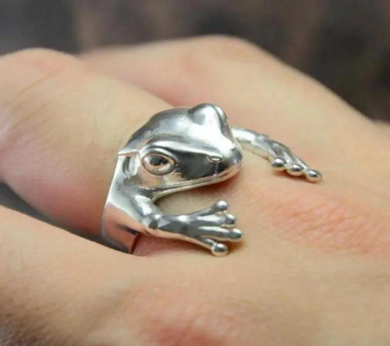 Grenouilles animaux pour femmes grenouilles en métal enveloppe anneau de mariage anneau de mariage hommes gril amis cadeaux p081880421056550766