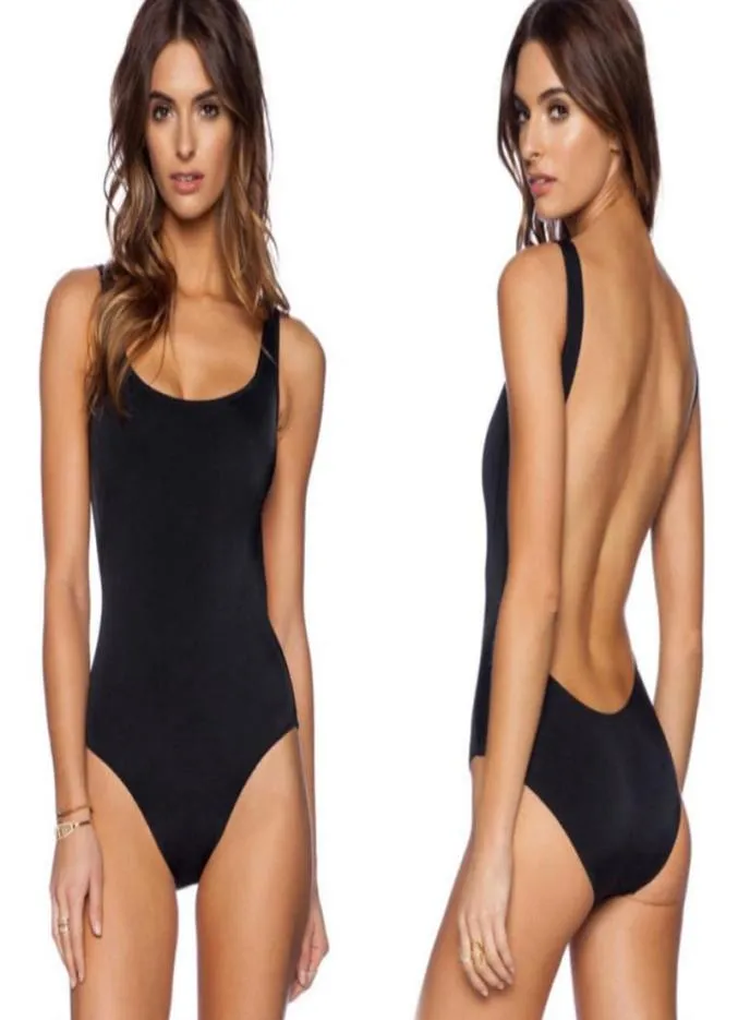 Vrouwen retro elastisch hoog gesneden lage rug één stuk badkleding zomer strandkleding badende pakken vrouwelijke vaste kleur bodysuit voor 2021 onep2197651