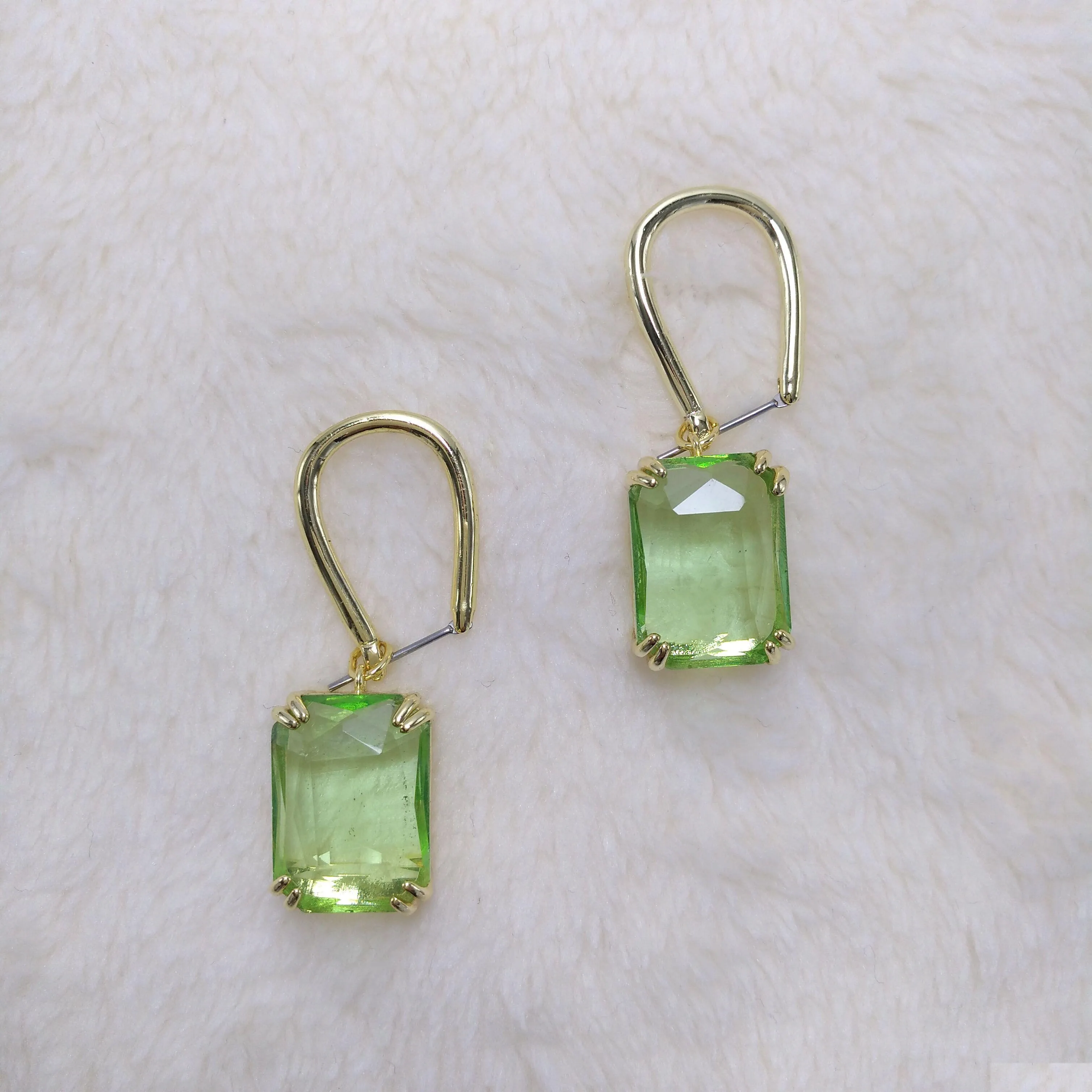 Charm Emerald Earrings Alloy Party Festival Ladies Glamour Drop Delivery Sieraden DHFI1