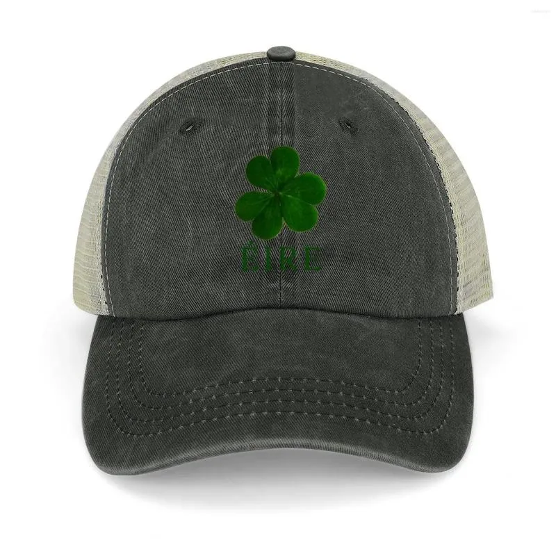 Bérets Clover Eire Ireland Simmbole Signe Cowboy Hat Hard Black Beach Bag Golf Porte des hommes Femmes