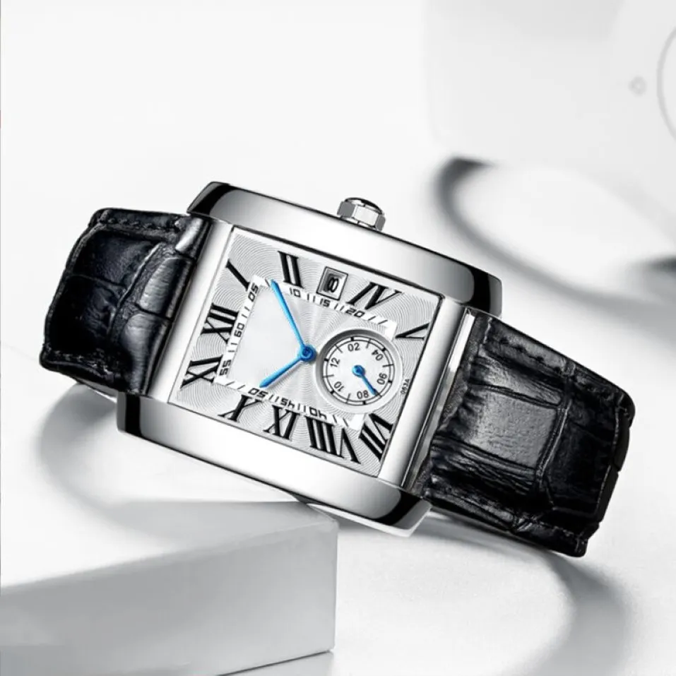 Mode Liebhaber Armbanduhr für Frauen Männer Square Luxus Ladies Watchs Casual Uhr