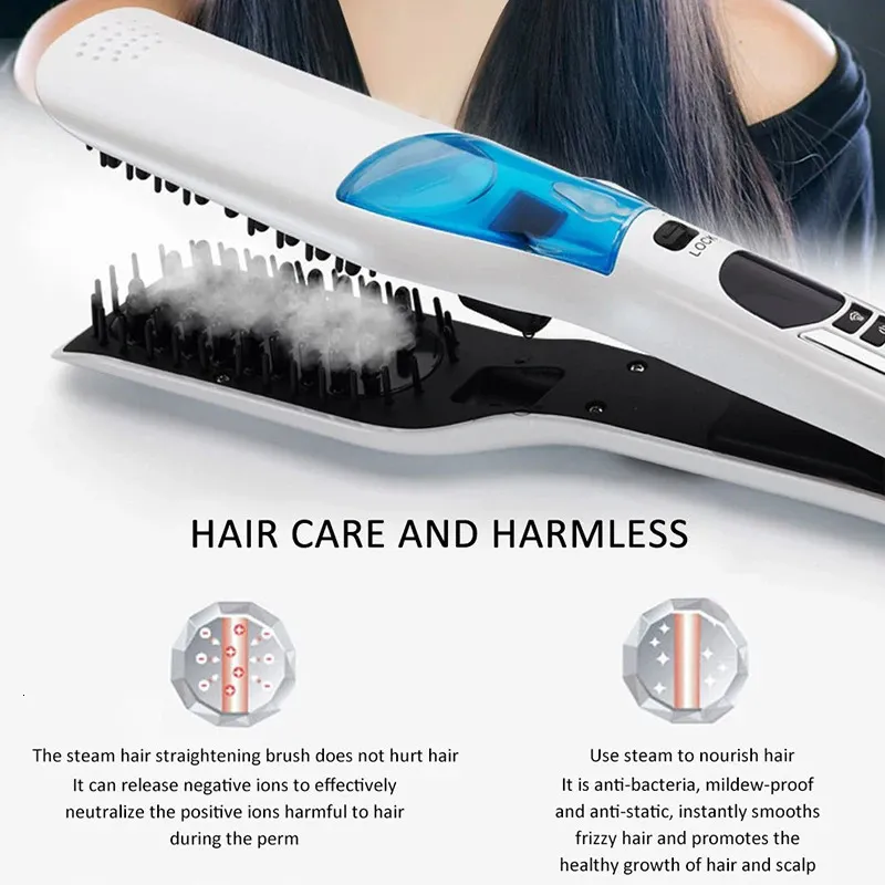 Steam hair straightener brush 2025