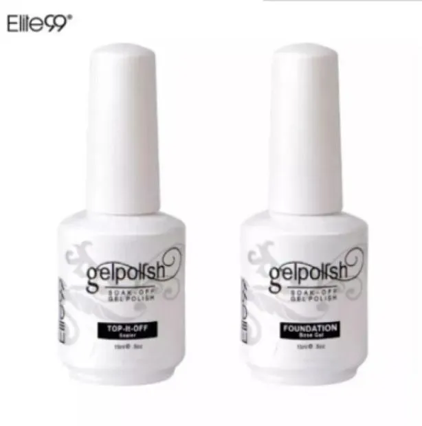 Elite99 15 ml Nail Art Decorations Gel Nagel Polish Foundation voor kunst schoonheid LED LAMP NODIG TOP EN BASE Coat UV Gel NAIL1439520