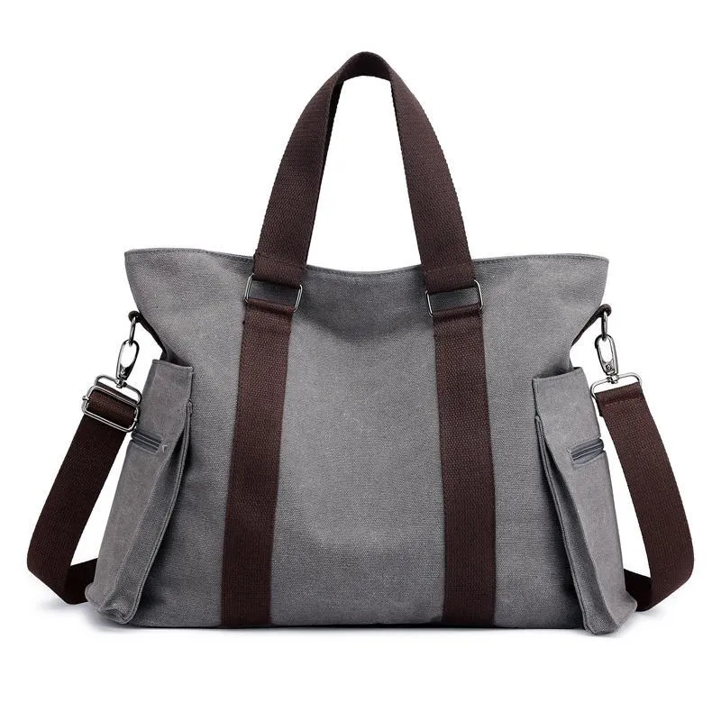 Luxe tassen ontwerper Casual dames canvas handtas grote capaciteit tote schoudertas modezakken dame crossbody lady handtas portemonnee