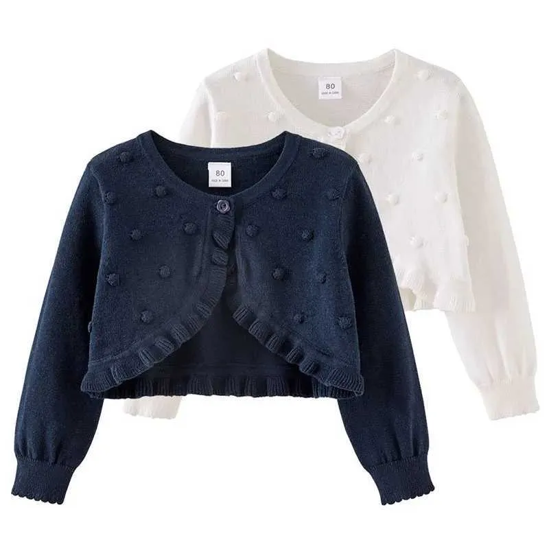 Defina o xale das mulheres de malha de malha de algodão da bola de algodão e suéter de outono Baby com mangas compridas jaqueta fina q240508