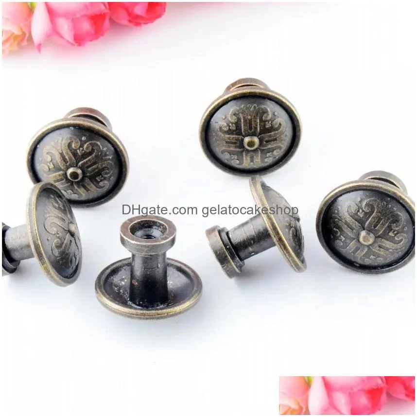 Furniture Accessories Wholesale- 4Pcs Jewelry Wooden Box Pl Handle Dresser Der For Cabinet Door Round Antique Bronze J3143-J3151 Dro Dhejw