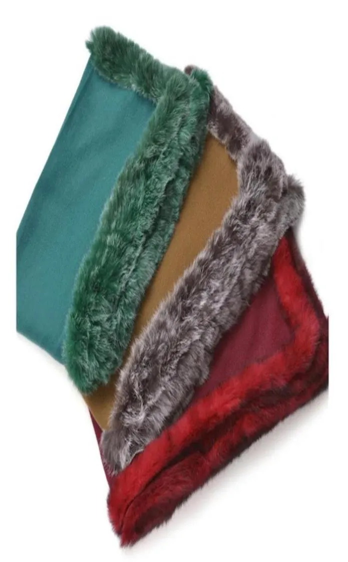 Шерстяные шерсти с шерстяным шарфом с настоящим мехом rex Женщины зима теплые мод