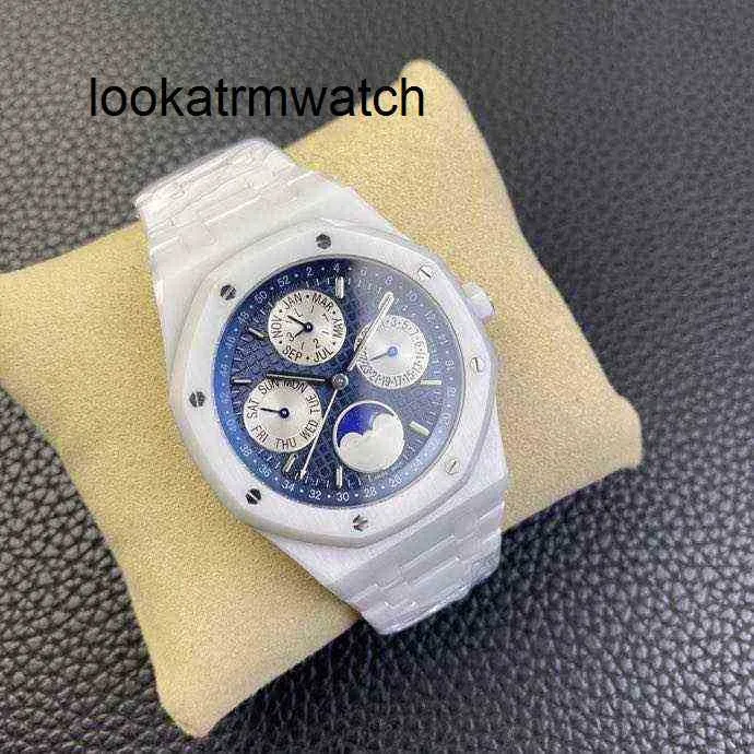 2024 NOVOS Estilos APS Relógios de luxo para homens Mecânicos 20222Luxury Brand 41mm 5134 Movimento 26579 White Ceramic Designers Wristwatches 667x