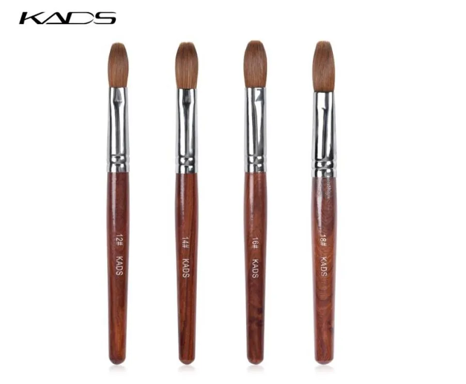 Nail Art Brush 100 Kolinsky Acryl nagelborstel Sable Professional Red Wood Brush Painting Tools Nails Art Poly Gel Brushes Pen CX5344941