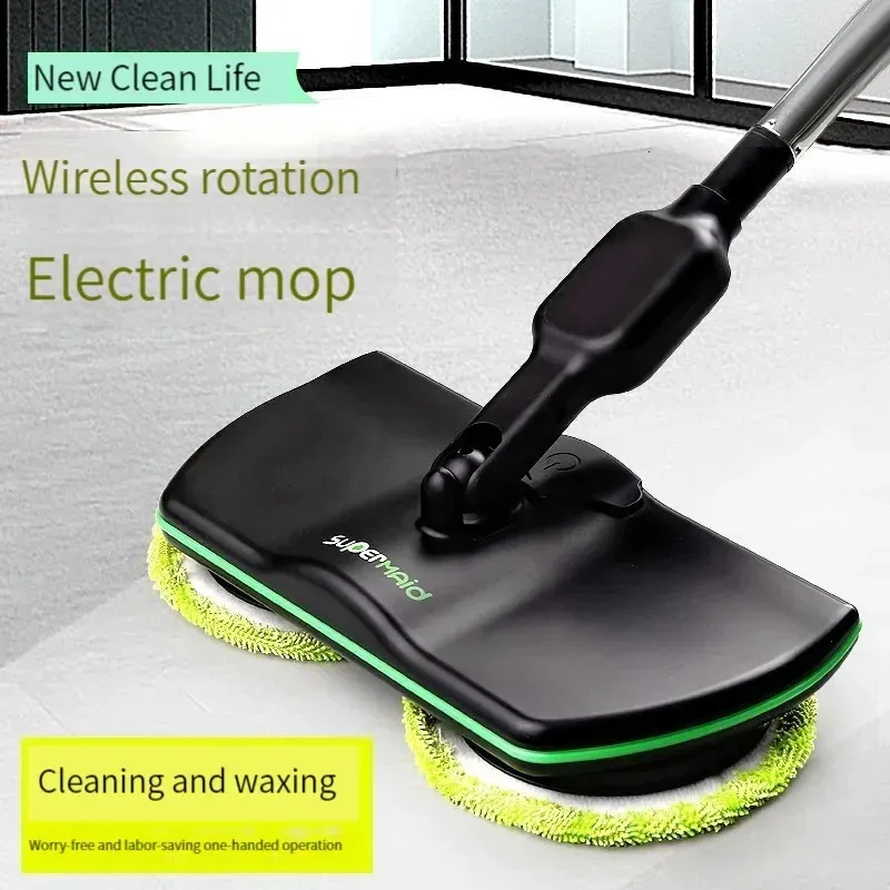 ECHOME Wireless Electric Mopping Machine 360°Rotary Mop Hand Push Household Floor Cleaning Tools Accessories Smart Cleaner Broom 240508