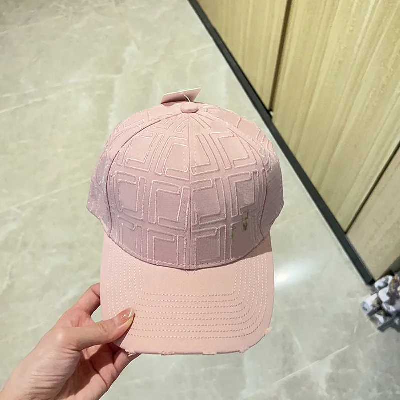 Womens Designer hoeden geborduurde letters roze honkbal cap mannen casquette luxe f caps zomer strandhoed met tags emmer hoed beanies cappello g2405091xq