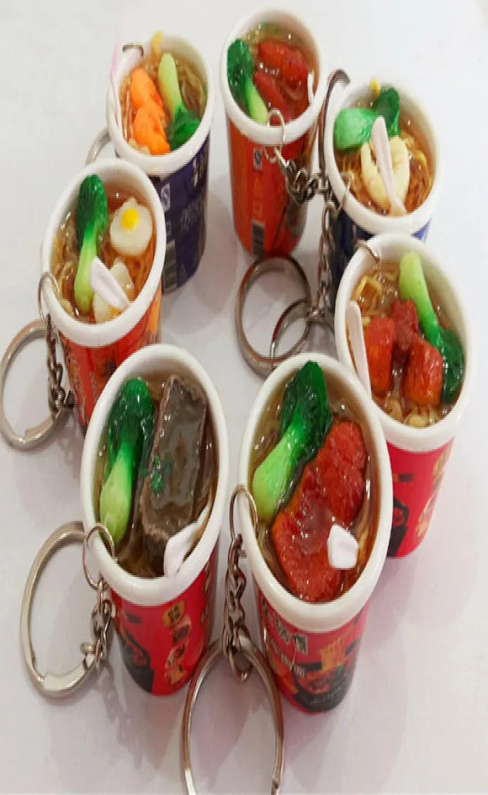 Ship 4CM Keychain Keyring Delicious Black Oriental Bowl Food With Chopsticks ON Noodles Charm Phone Strap Mobile Bag Pendant 7864317