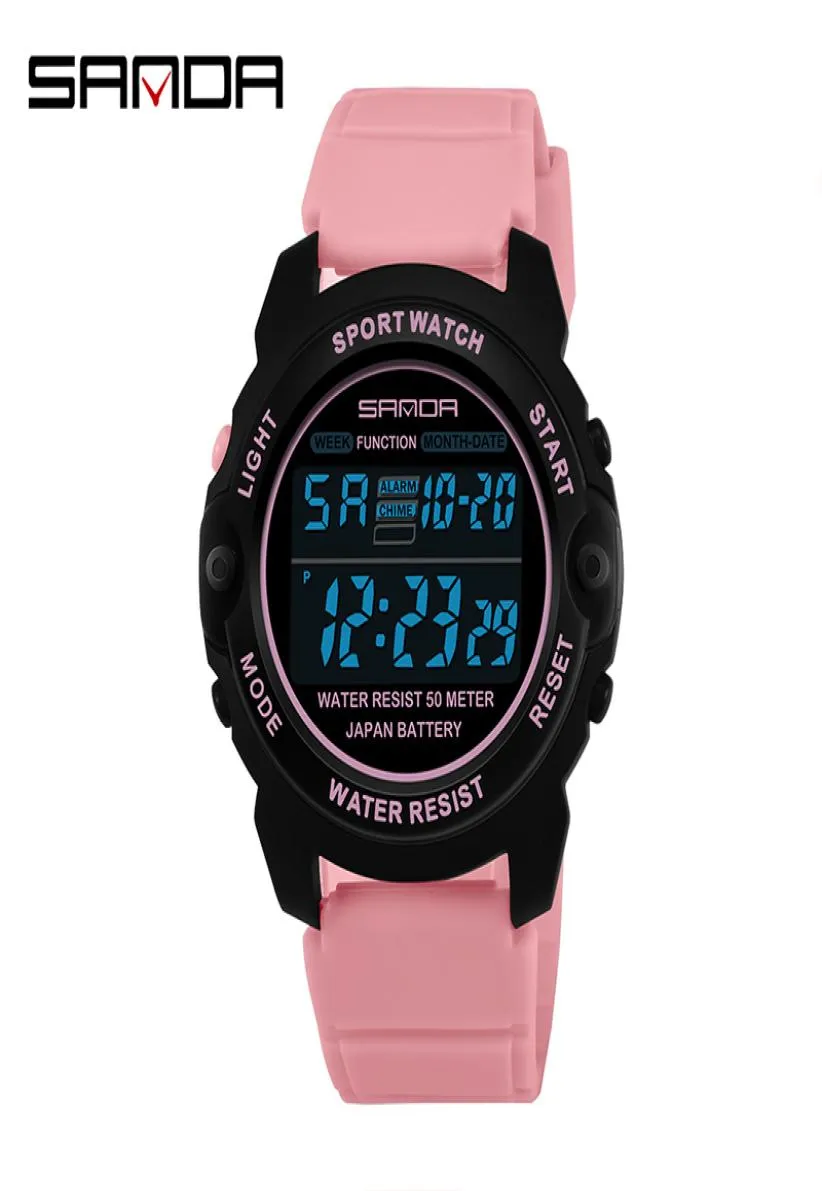 Sanda Sports Women Watchs Fashion Casual Imperproofing LED Digital Watch Wrist Wrists pour femmes Clock Regio Feminino 6003 26256449