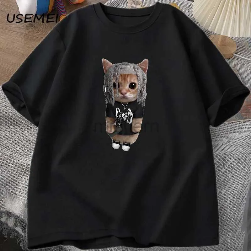 T-shirts voor heren vernietigen Lonely Mens Casual Mens T-shirt Grafische T-shirts Zomerprint Hip Hop Fashion Y2K Street Kleding 90s Top D240509