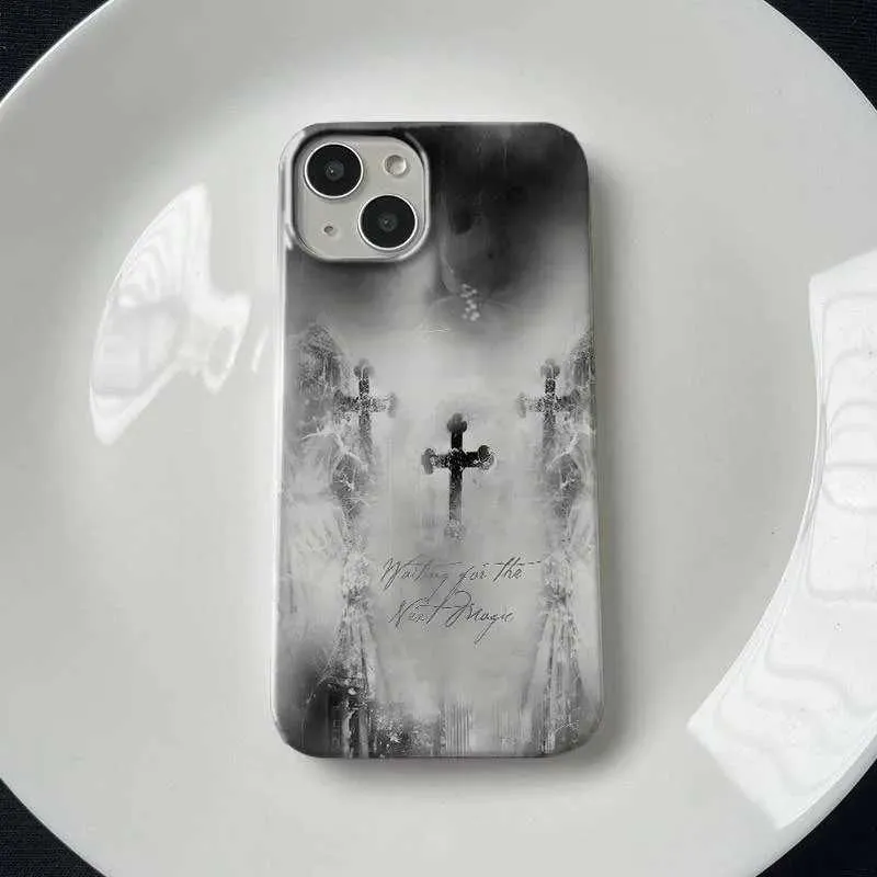 Case di telefonia cellulare Fashion Cool Dream Cross Telefono Custodia per iPhone 15 14 13 Pro Max 11 12 Mini XR XS 7 8 Plus Copertura da shock retro -shock Funda J240509