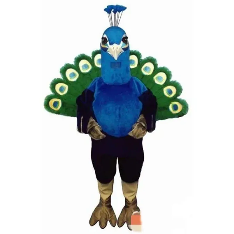 2024 Halloween Blue Peacock Mascot Costume Event des accessoires promotionnels Costume de fantaisie Costumes de caractère de caractéristiques