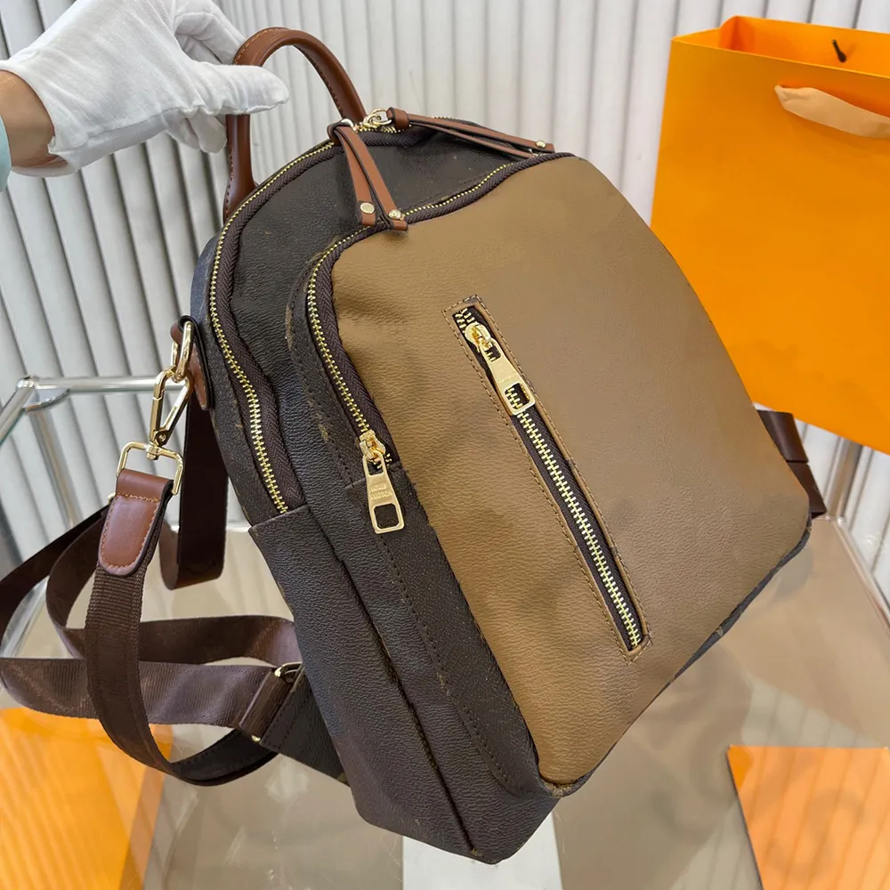 Designer Brown travel backpack for Women - Large display picture 1