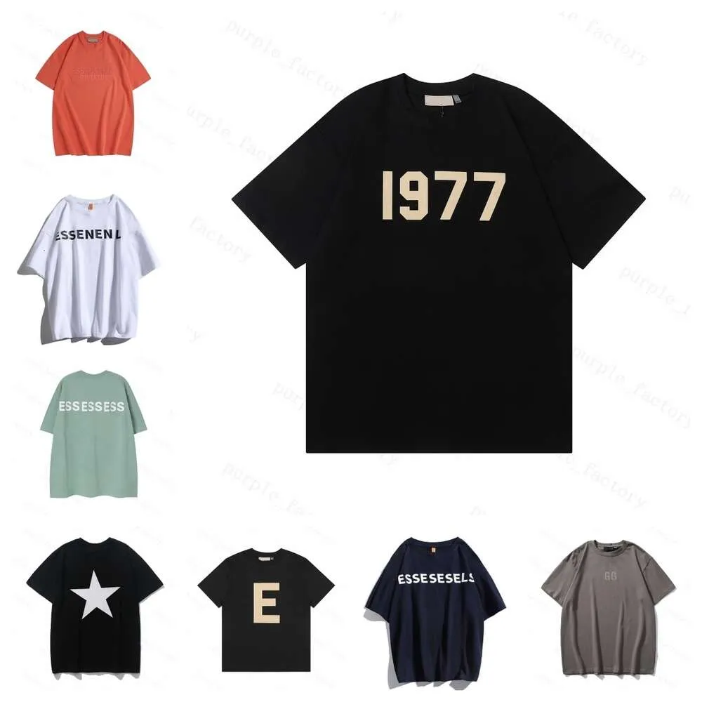 デザイナーメンズTシャツESS FG TEES 1977 Brand Essen Shirt Tials Tシャツカジュアル快適な通気性ハーフスリーブトップファッションショーツクールショーツスリーブ服MV