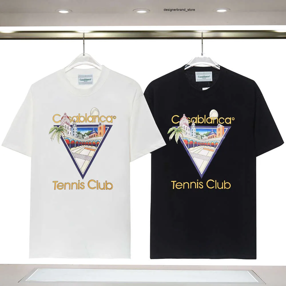 デザイナーTシャツの男性Casa Blanca Luxury Shirts Mens Tshirts Women Tee Luxee -Extized Casablanc Woman Round Neck Cotton Short Sleeve Letter 670Z