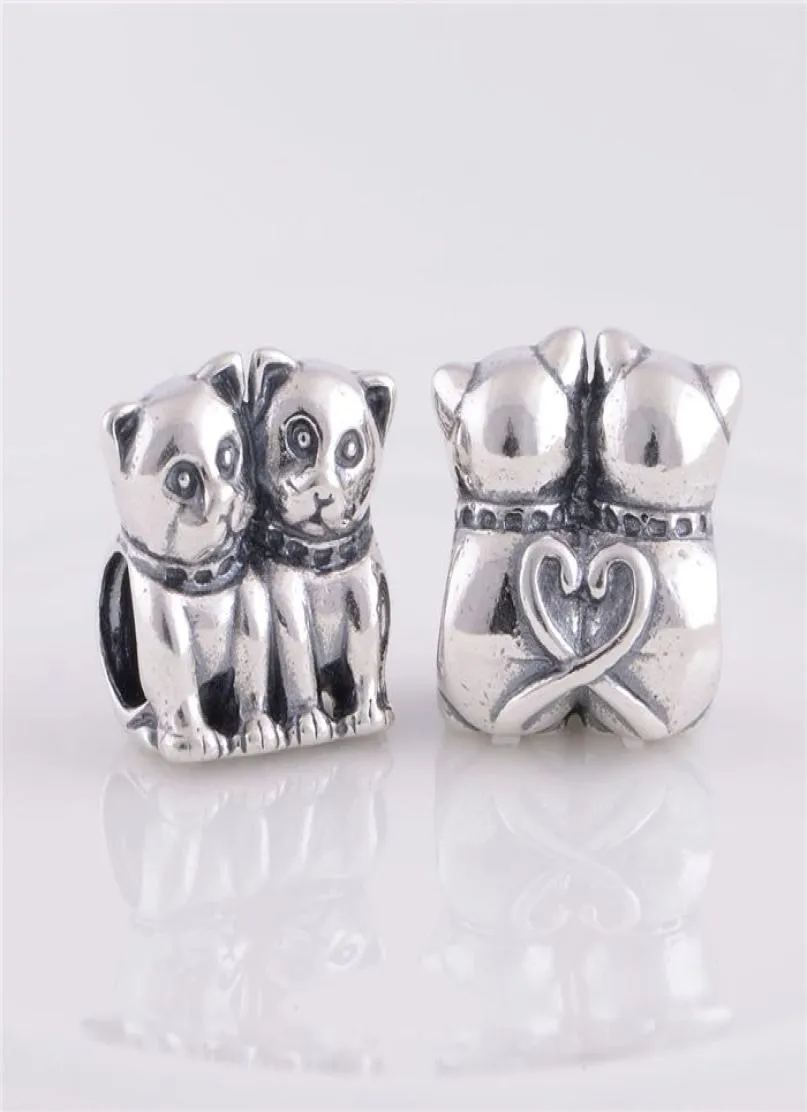 925 Sterling Silber Perlen Fit Bracelets Schmuck authentische neue Katzen Schraubkern -Stopper -Charme, DIY -Making mit europäischen Frauen Armband3991004