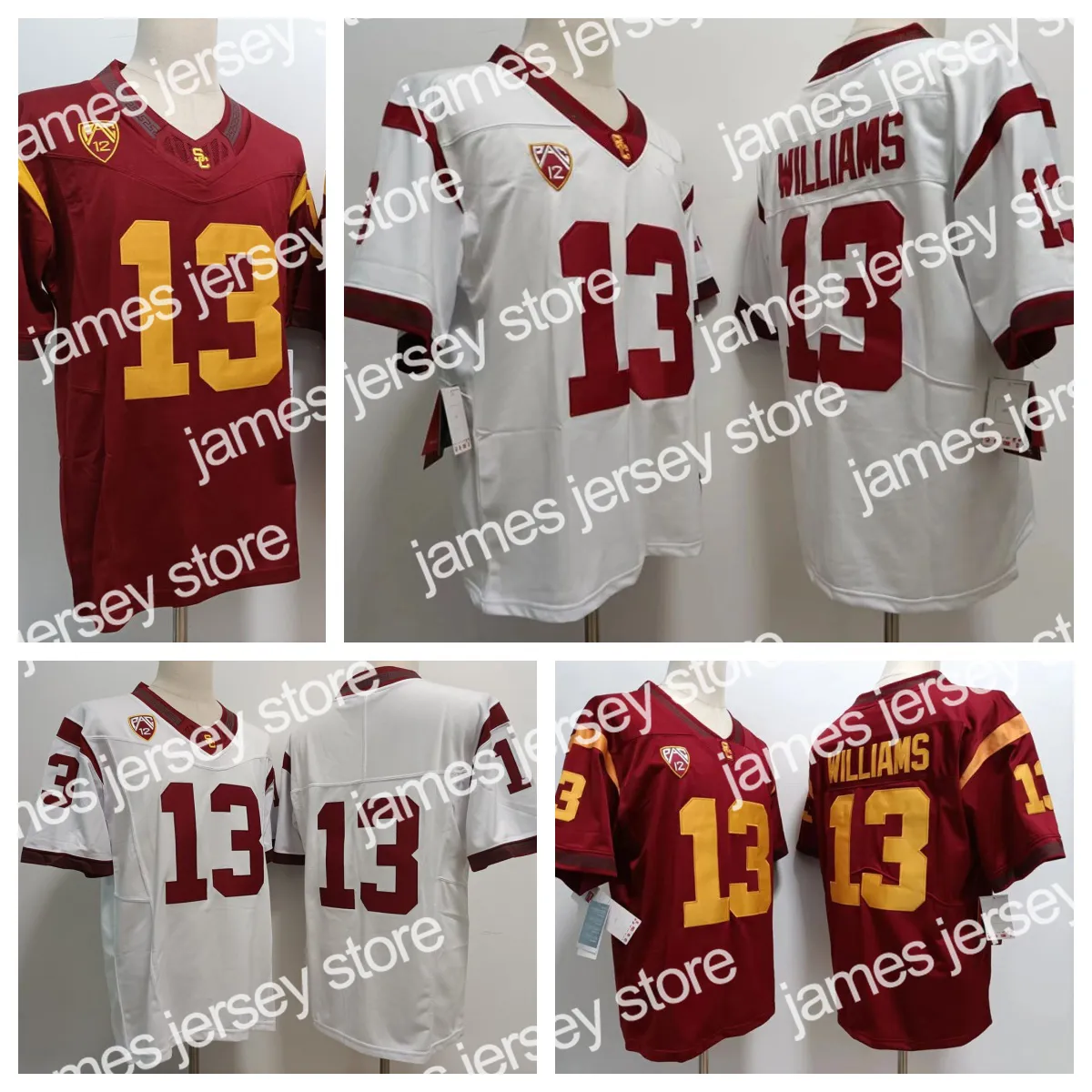 2024 Nuova stagione NCAA USC Trojans Football Jersey 13 Caleb Williams.Personalizza qualsiasi nome da contattarci