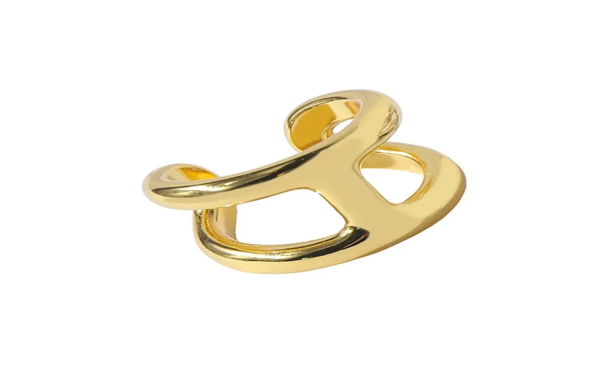 2021 Новые кольца из нержавеющей стали из нержавеющей стали для женщин для женщин, ювелирные пары, простые h буквы с открытыми кольцами Bague7310413